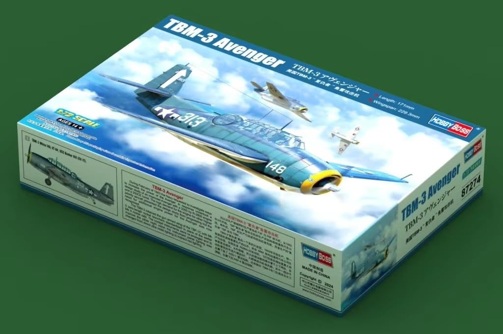 Hobby Boss 87274 1/72 Escala US TBM-3 Avenger Kit de modelo de plástico