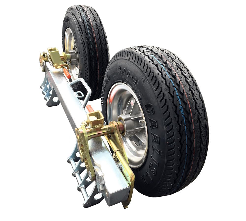 Mytee Products Collins Heavy Duty Aluminum Hi-Speed Towing Dolly Pro Set w/ 5.70” Diameter Tires, Cross Rails, Greasable Hubs & Pry Bar - 4,280 lbs Towing Capacity - Replaces HSD-P5D