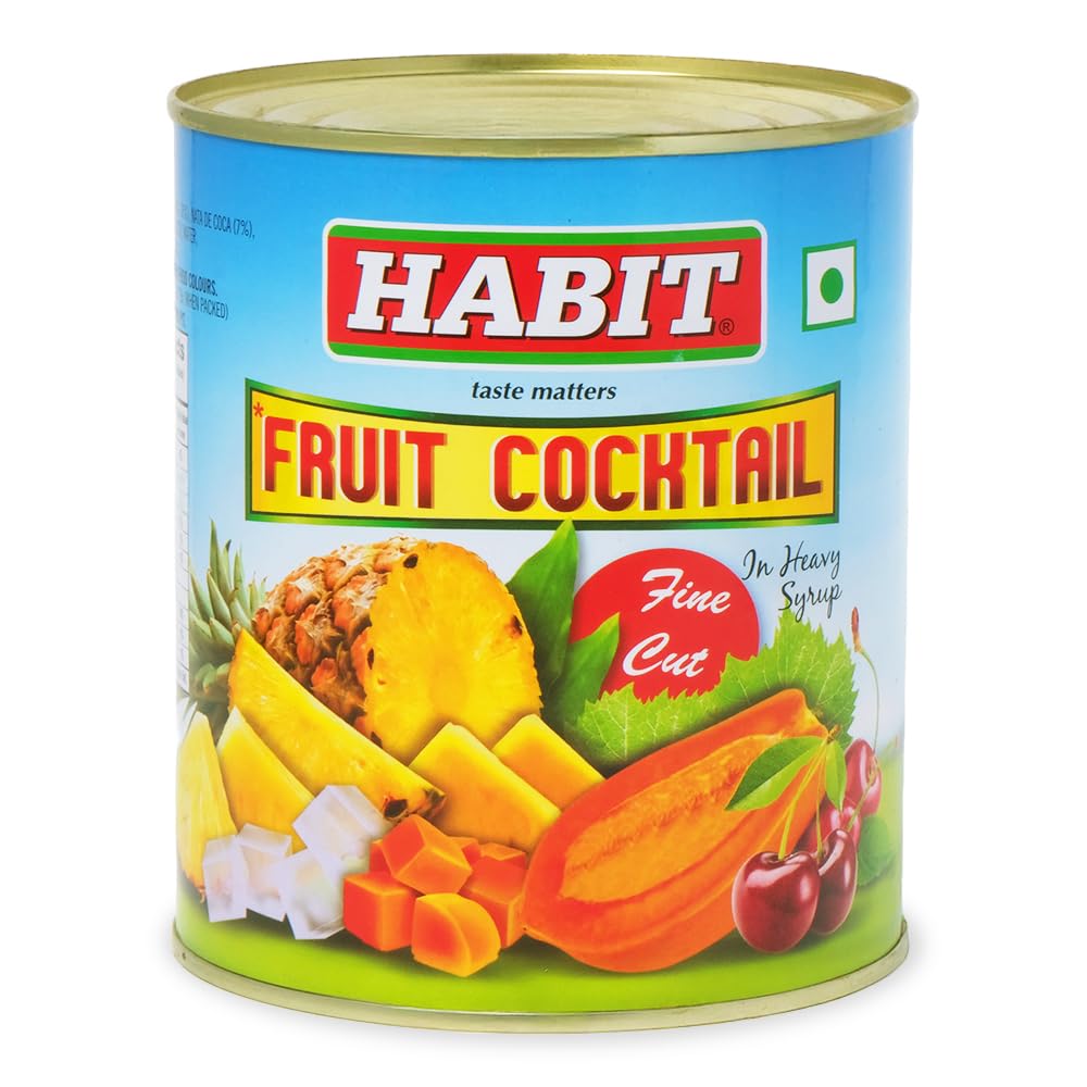 HABIT Fruit Cocktail - 850g (Pack of 1) | Assorted Bite-Size Fruits in Sugar Syrup | Canned fruit cocktail | Perfect for Cakes, Salads, Pies, Puddings & Desserts-image-27