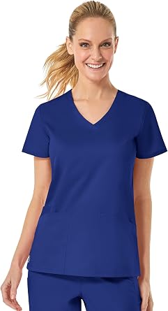 Maevn EON Back Mesh Panel Shaped V-Neck Scrub Top