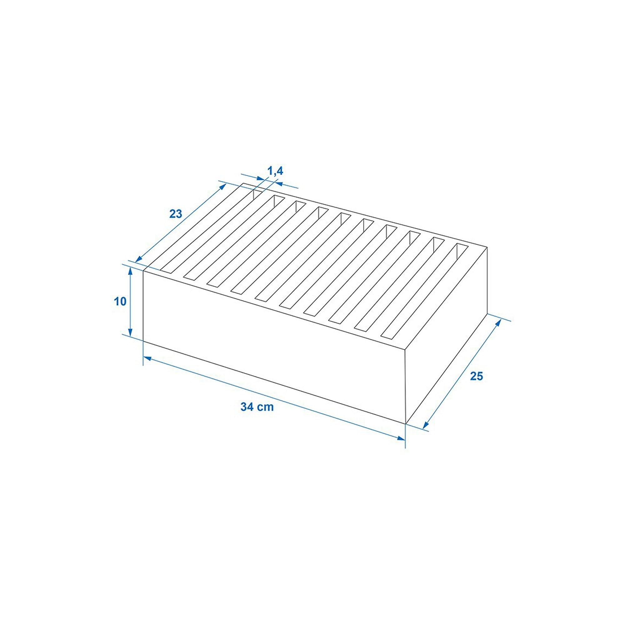 ProPlus 761472PMV01 Porte-Assiettes en Mousse Souple pour 10 Assiettes de Camping-Car et Caravane | Mousse souple antichoc, légère et silencieuse - idéal van, fourgon aménagé et bateau