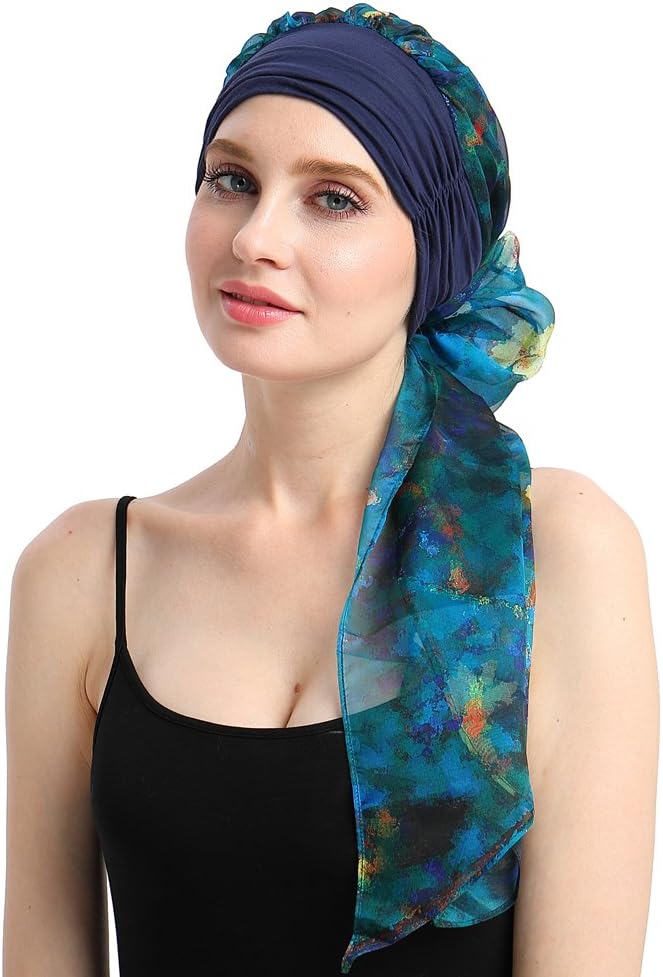 Chemo Headwear Turbans for Women Long Hair Head Scarf Headwraps Cancer Hats - Image 4