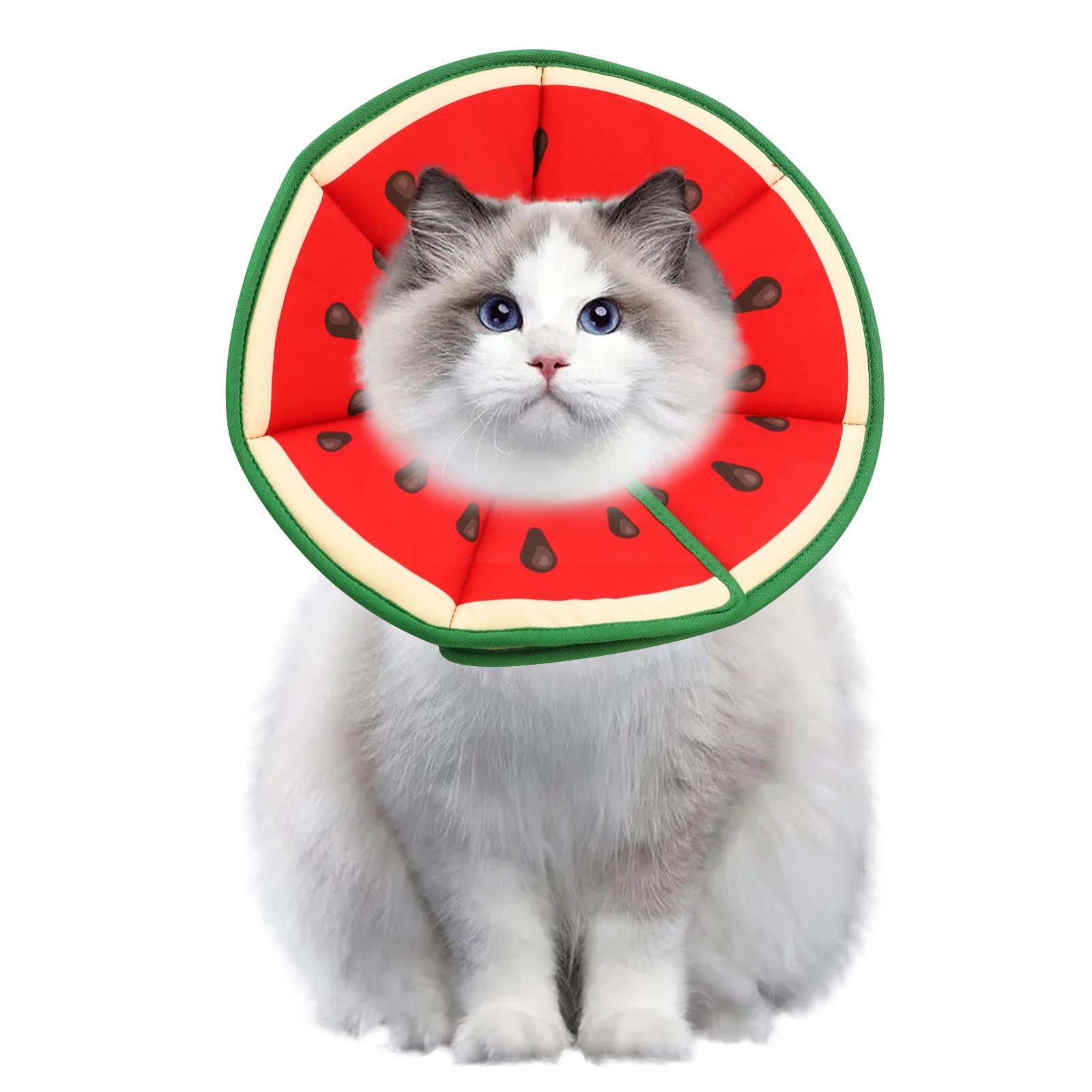 Cat Cone Collar, Soft Cat Collar, Adjustable Cat Recovery Collar, Cute Cat Collar, to Prevent Licking Biting Protect Wounds, for Puppies, Kittens, M (red, M)