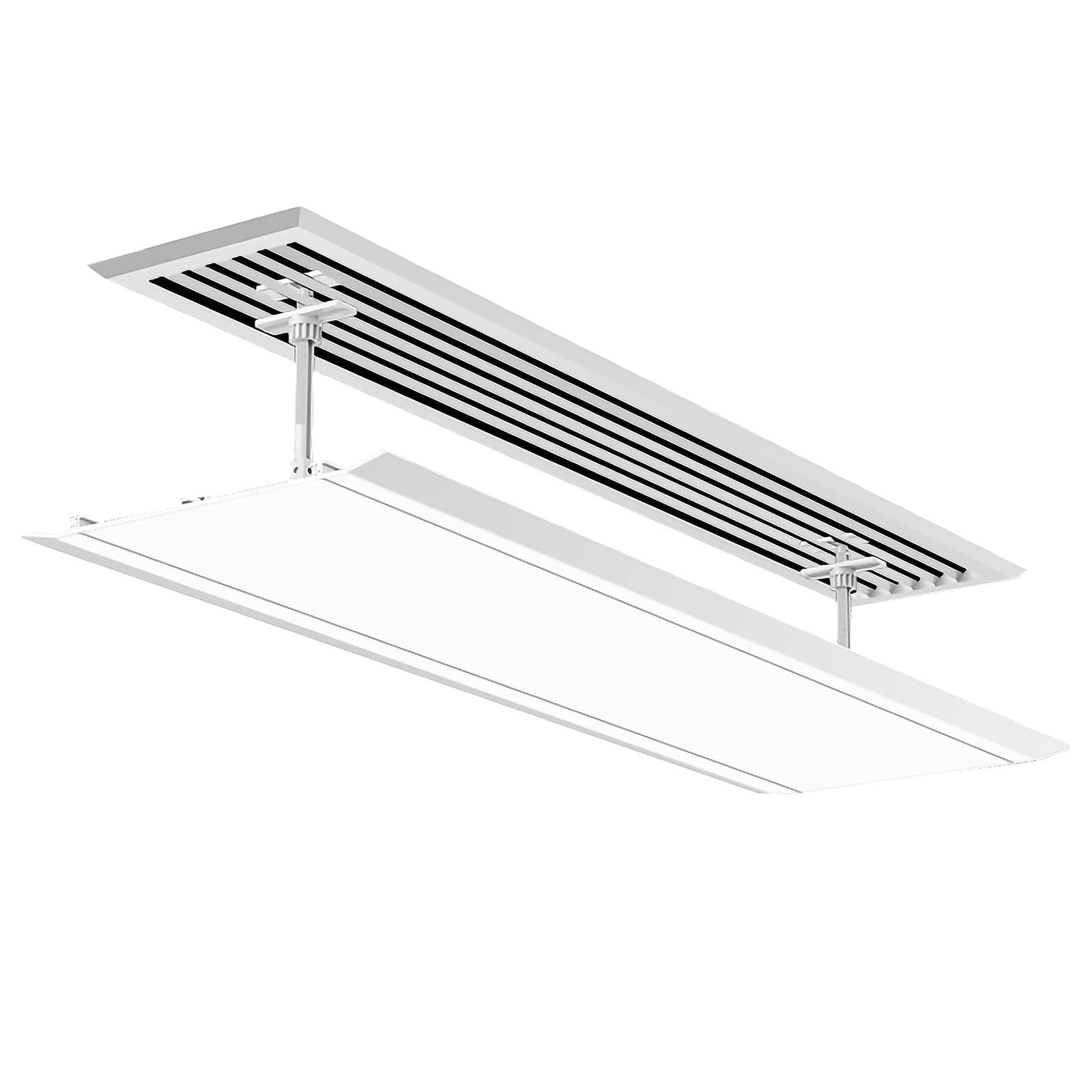 Déflecteur de climatiseur réglable de 20x40 cm blanc pour soufflage direct