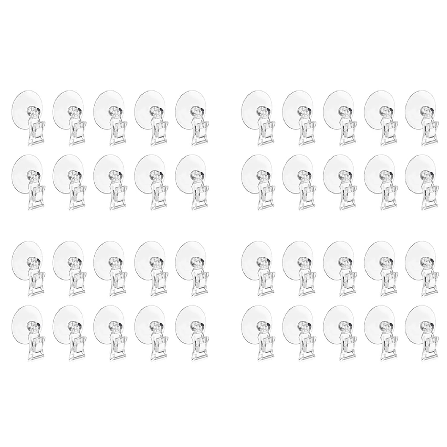 Jnchdghwa Transparent 40Pcs Suction Cup Clips Sucker Clamp Bathroom Window Glass Suction Cup With Clip For Advertising Display