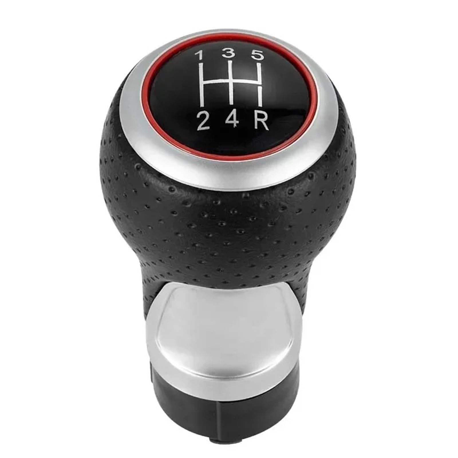 Jxewmtmc for Seat for Leon MK1 Leather Shifter Car Gear Shift Knob 12mm 5/6 Speed Handle Gear Stick Shift Cover(Red 5 Speed-13524R)