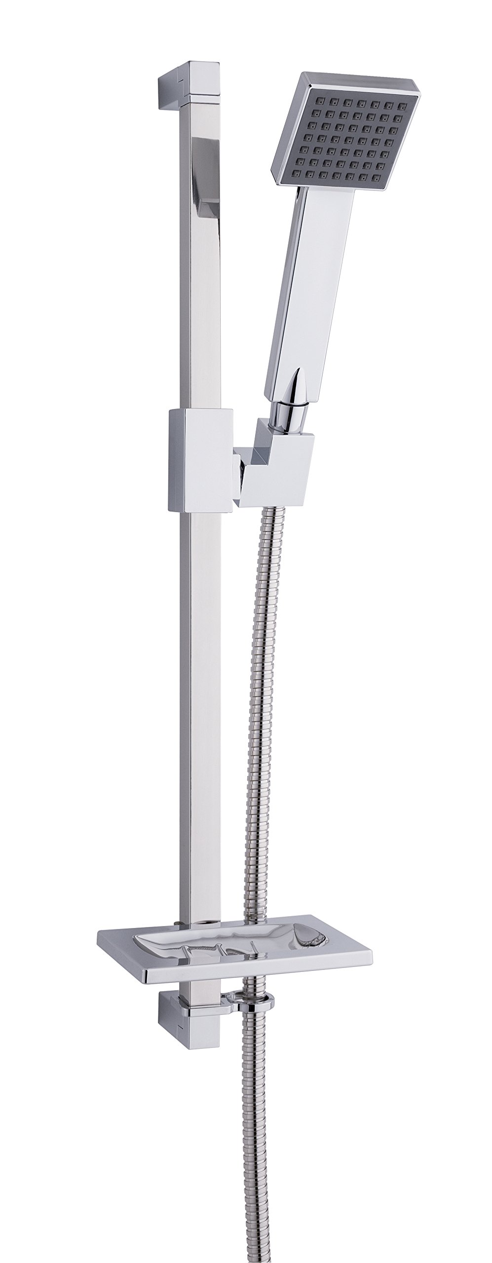 Mx Group Chrome 5017706599160 Cube Shower Kit Single Mode Rub Clean Showerhead