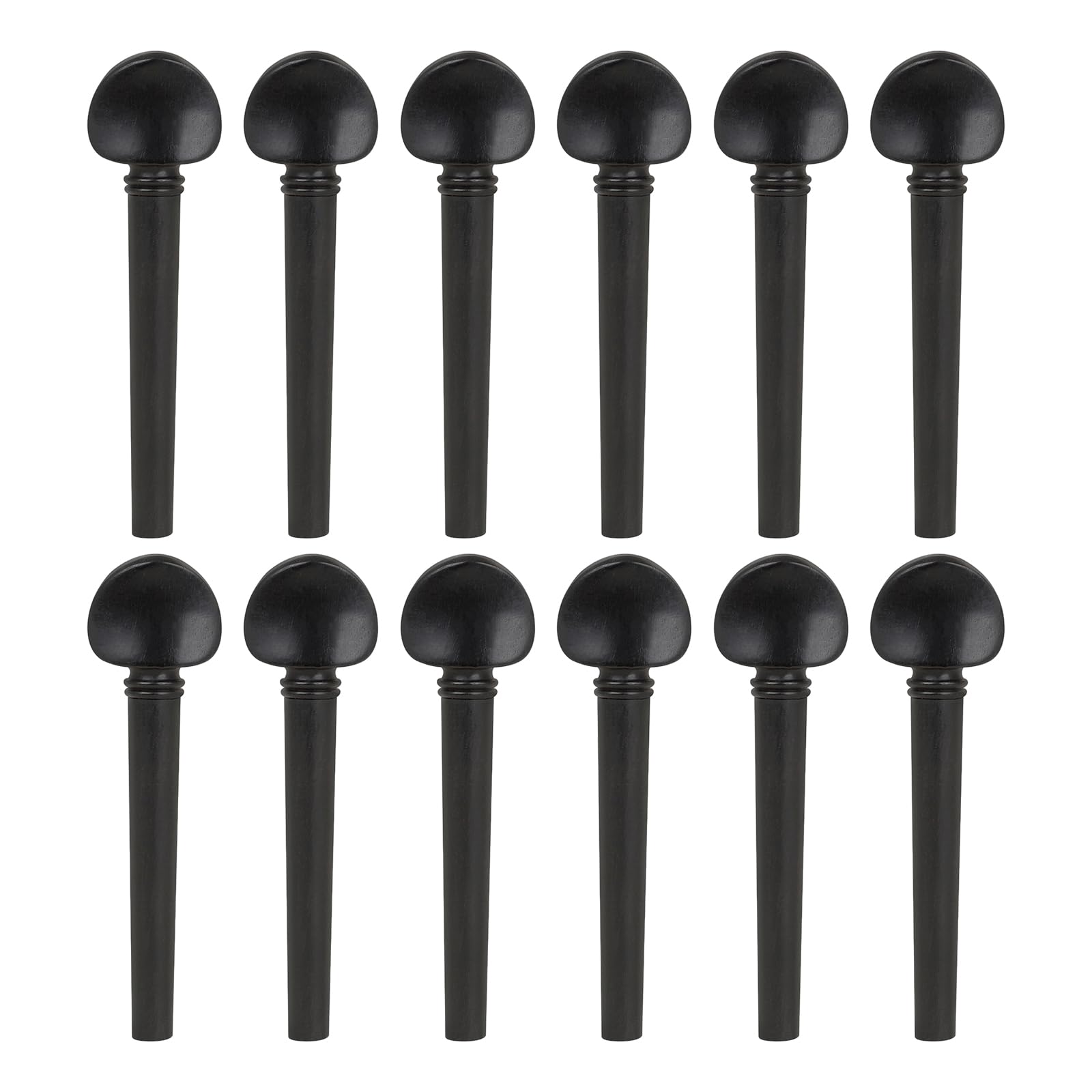QIEIEI 12Pcs Oud Violin Tuning Pegs Replacement Natural Ebony Wood Oud Pegs Oud Parts Accessories Easy to Use