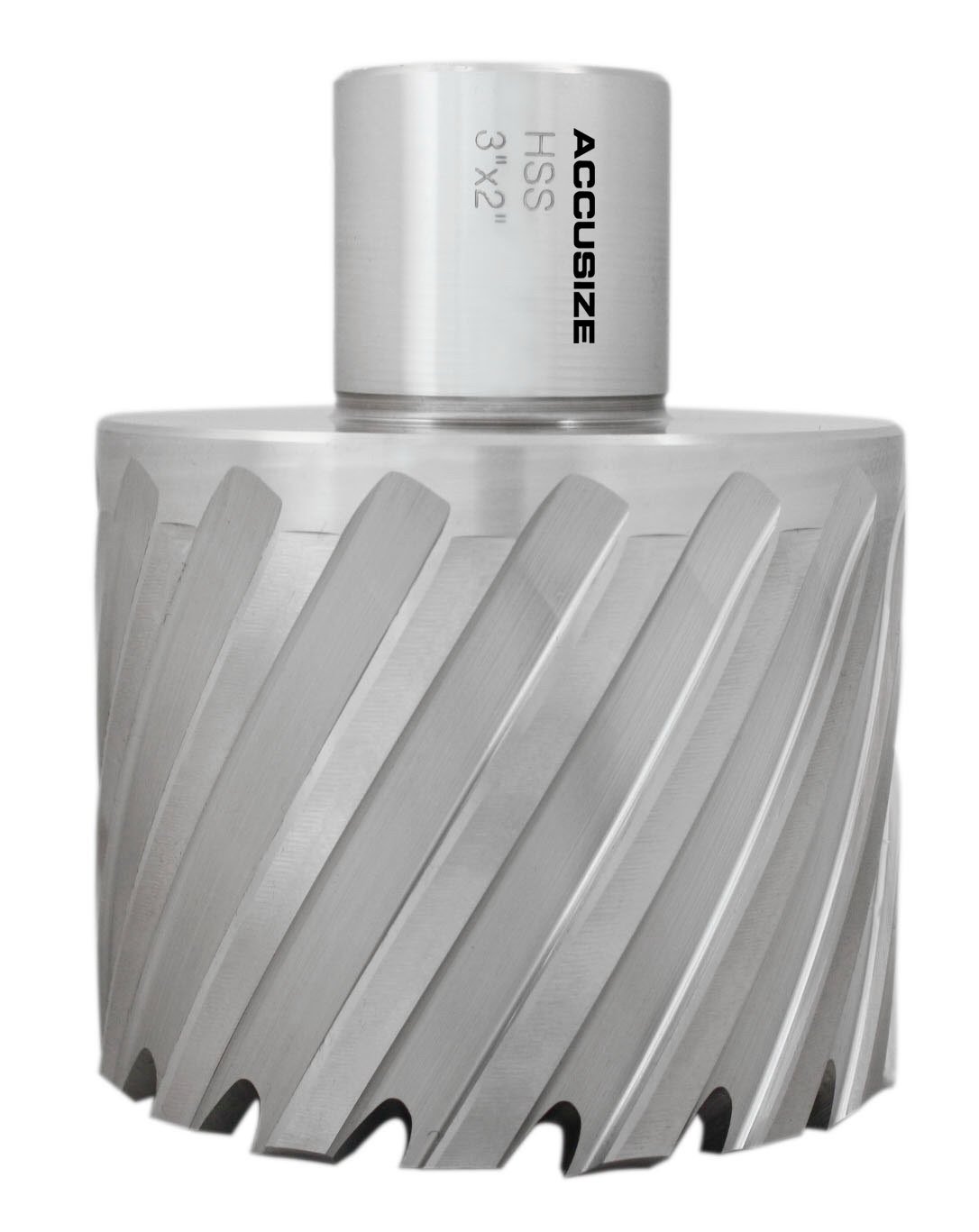 Accusize Industrial Tools 3'' Cutting Dia, 1-1/4'' Weldon Shank, 2'' Cutting Depth H.S.S. Annular Cutters, 2081-2053