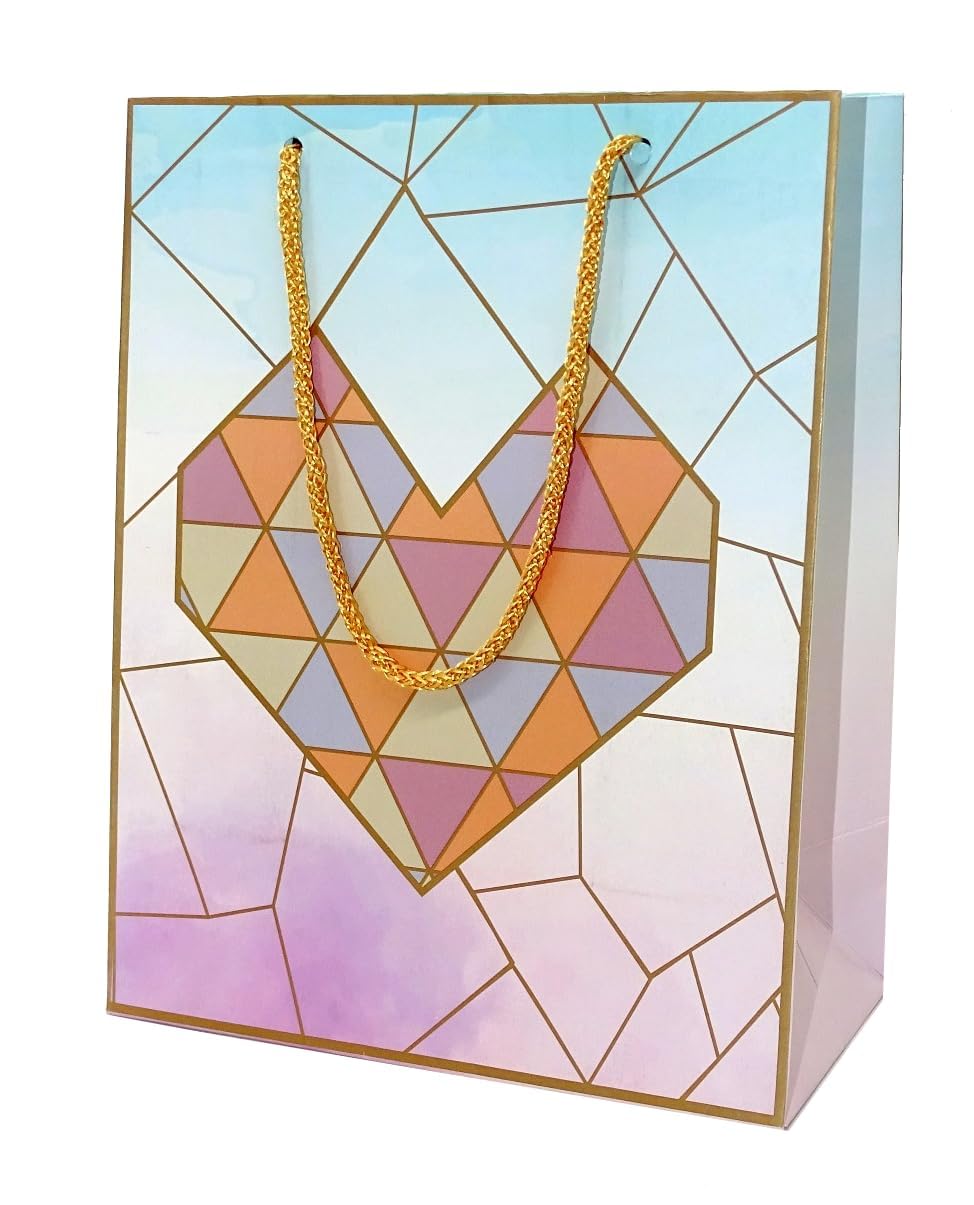 Skywalk Gift Bags-Small Paper Bags For Return Gifts-Party Favor Goodie Bags, Small Carry Bags For Gifting, Paper Gift Covers- Paper Bags (Pack Of 5, Hearts Tiles),Multi (B0CWL2QZC8) Amazon Price History, Amazon Price Tracker