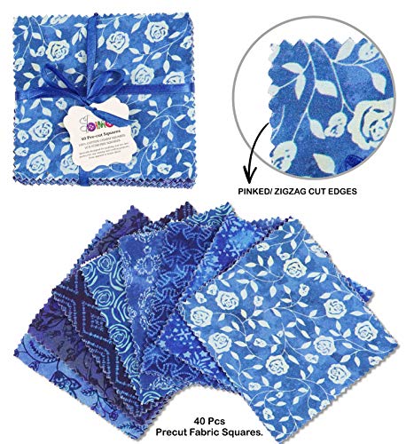 Soimoi Batik Print Precut 10-Inch Cotton Fabric Quilting Squares Charm Pack Diy Patchwork Sewing Craft #TOP2