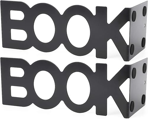 1 par de sujetalibros de metal, organizador de libros, con forma de personajes para decoración de mesa del hogar (8.2 pulgadas)