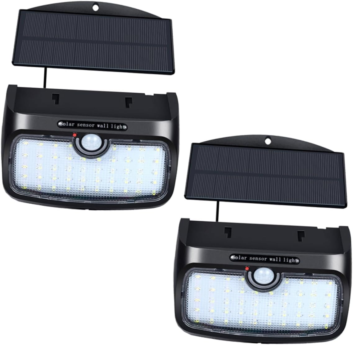 ソーラーランプ 壁掛け式 屋外用 センサーライト 2個セット 庭 テラス 門 庭先 照明用 ソーラーパネル分離型 防水設計