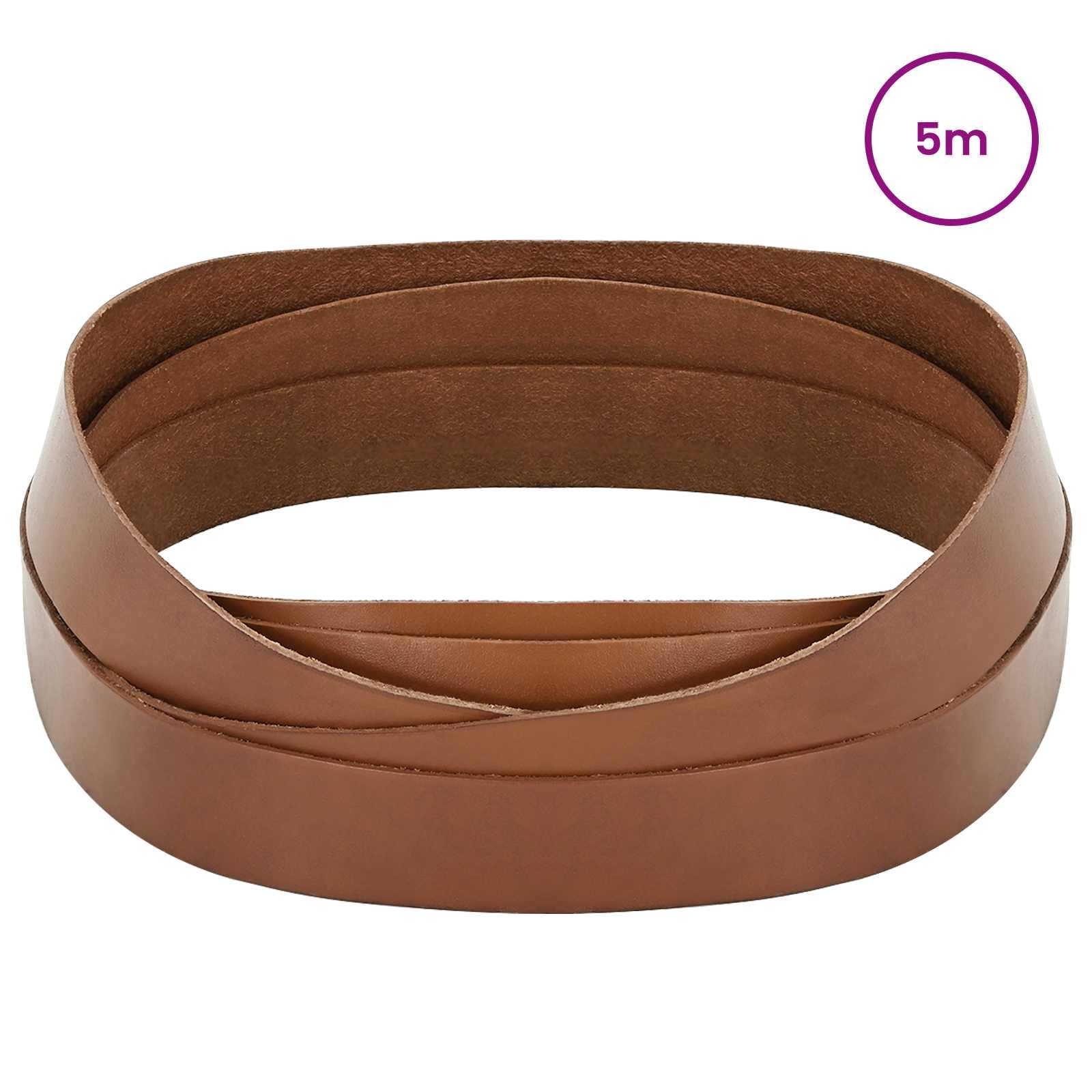Lederriemen Braun 500 x 3,5 cm Lederband zum Befestigen und Buendeln
