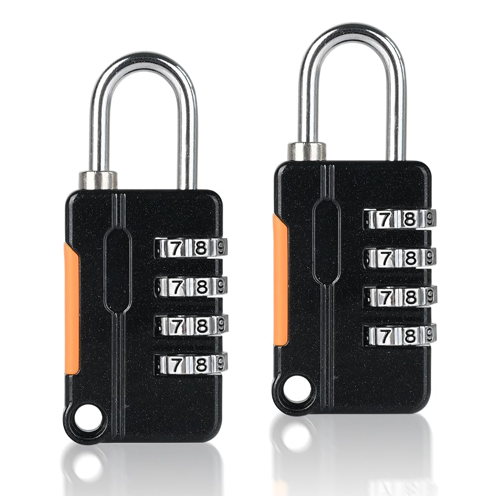 UCECCombination Lock, 4 Digit Code Security Locks, Luggage Lock Suitcase Locks Waterproof Padlock for Gym Lock, Gate, Shed, Tool Boxes, Fences, 2 Pack