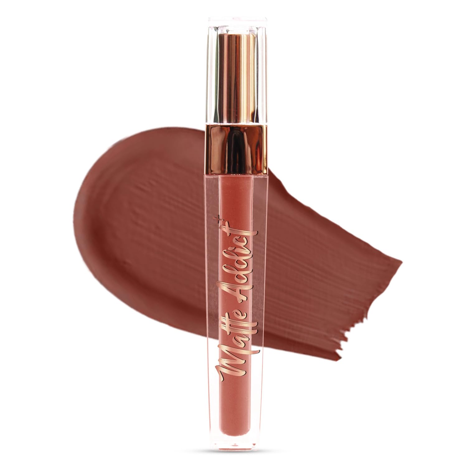 JAQULINE USA Matte Addict Liquid Lipstick | 8Hr Long Lasting | Lightweight | Transfer Proof | Intense Color Payoff | Stunning Matte Finish | Hydrating Formula | Mocha Veil 01, 3.5ml