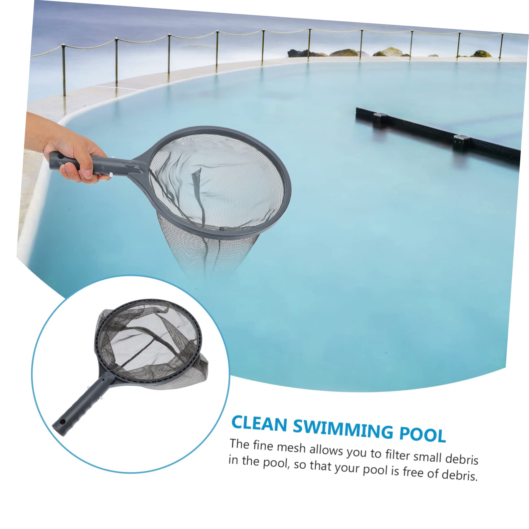 ifundom 3 Piezas De Red para Piscina Red para Hojas Red para Estanque Pequeño Kit De Red para Piscina Cesta para Skimmer Red para Estanque Red Subacuática Plástico Negro