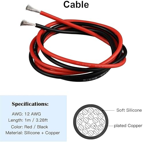 Miniatura 6 de 10 pares Amass XT-60 XT60 XT60 versión mejorada XT60H Enchufes conector adaptador macho y hembra con cable de silicona 12AWG para batería RC Lipo