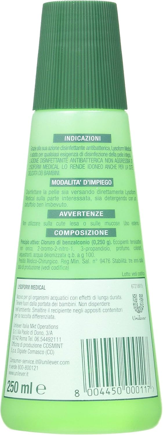12x Lysoform Medical Desinfektionsspray 250 ml – Desinfektionsmittel für Oberflächen, Schnelltrocknend, Hygienische Reinigung,+Italy Shop Service Kostenloser Schlüsselanhänger