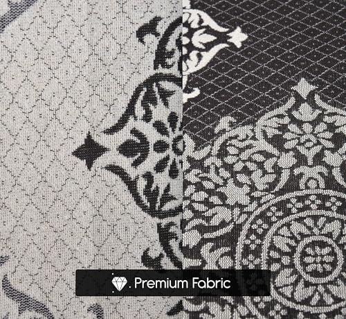 Image of FRESH FROM LOOM Cotton Reversible Diwan Set Coffee - 1 Single Bedsheet with 2 Bolster Covers and 5 Cushion Covers (8pc Set)