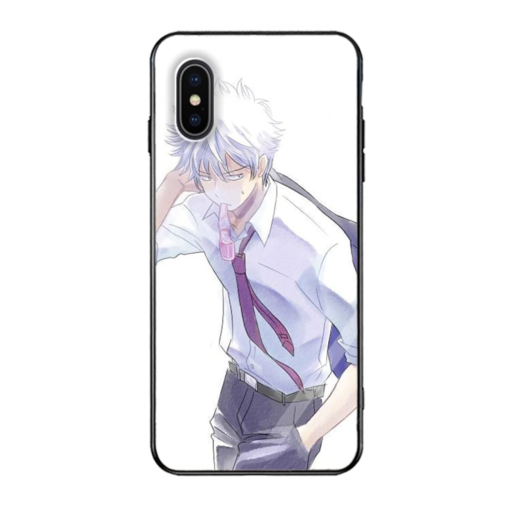iPhone - お銀ちゃん Amazon.co.jp: 銀魂 銀ちゃん スマホケース 強化ガラス あいふぉん