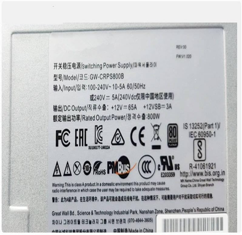Generic PSU for 80plus Platinum CRPS 800W Switching Power Supply GW-CRPS800B