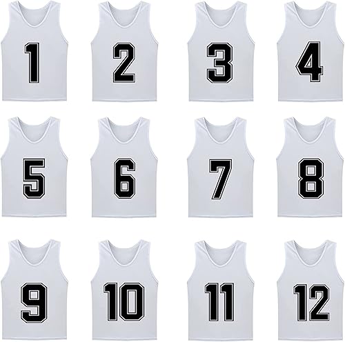 Miniatura 4 de Paquete de 12 chalecos deportivos para entrenamiento de entrenamiento en equipo para adolescentes y adultos