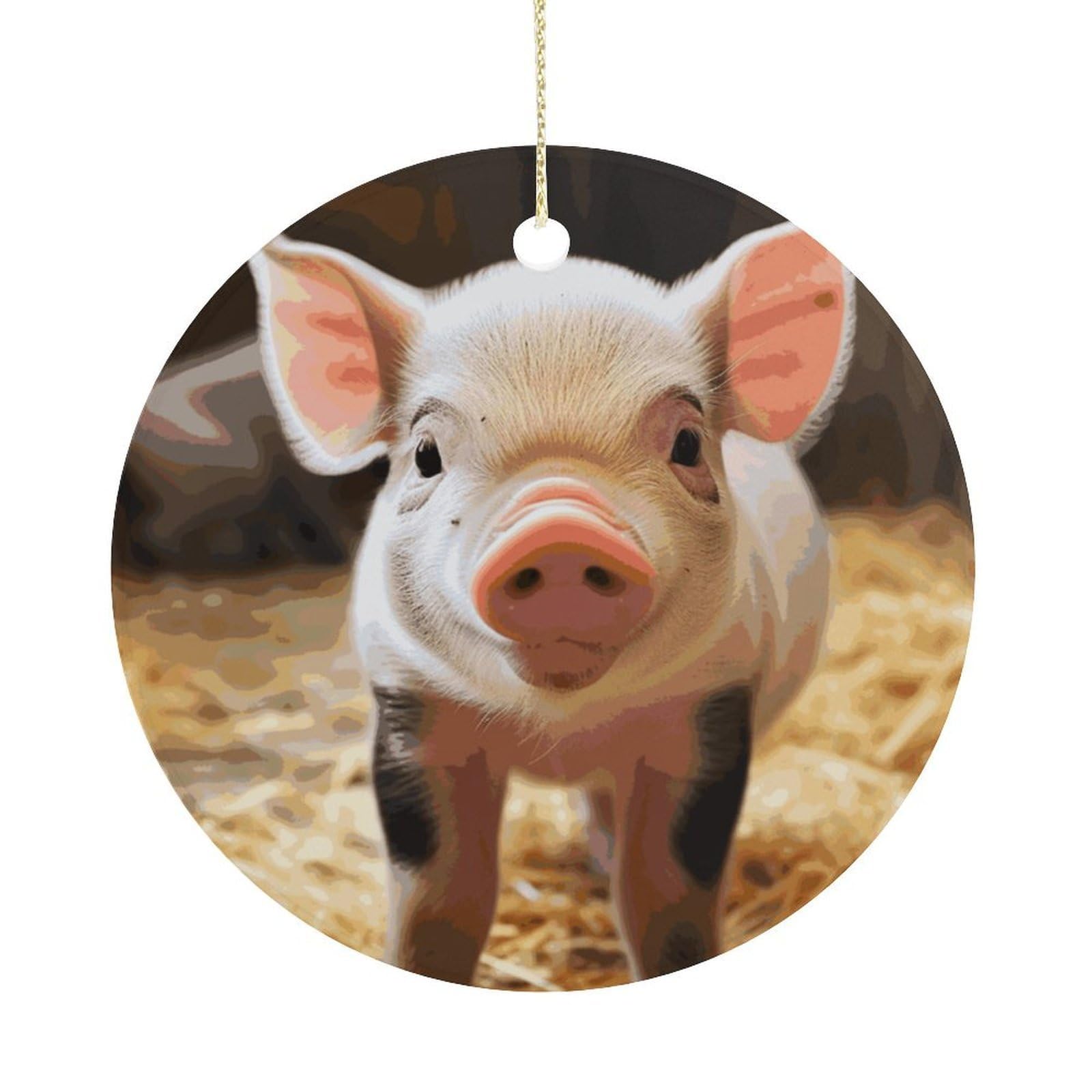 Adfgyerh Women's Style Smiling (6) Hanging Ceramic Ornaments, Christmas Tree Decorations, Funny Home Decor Gifts For Sisters & Work Best Friends