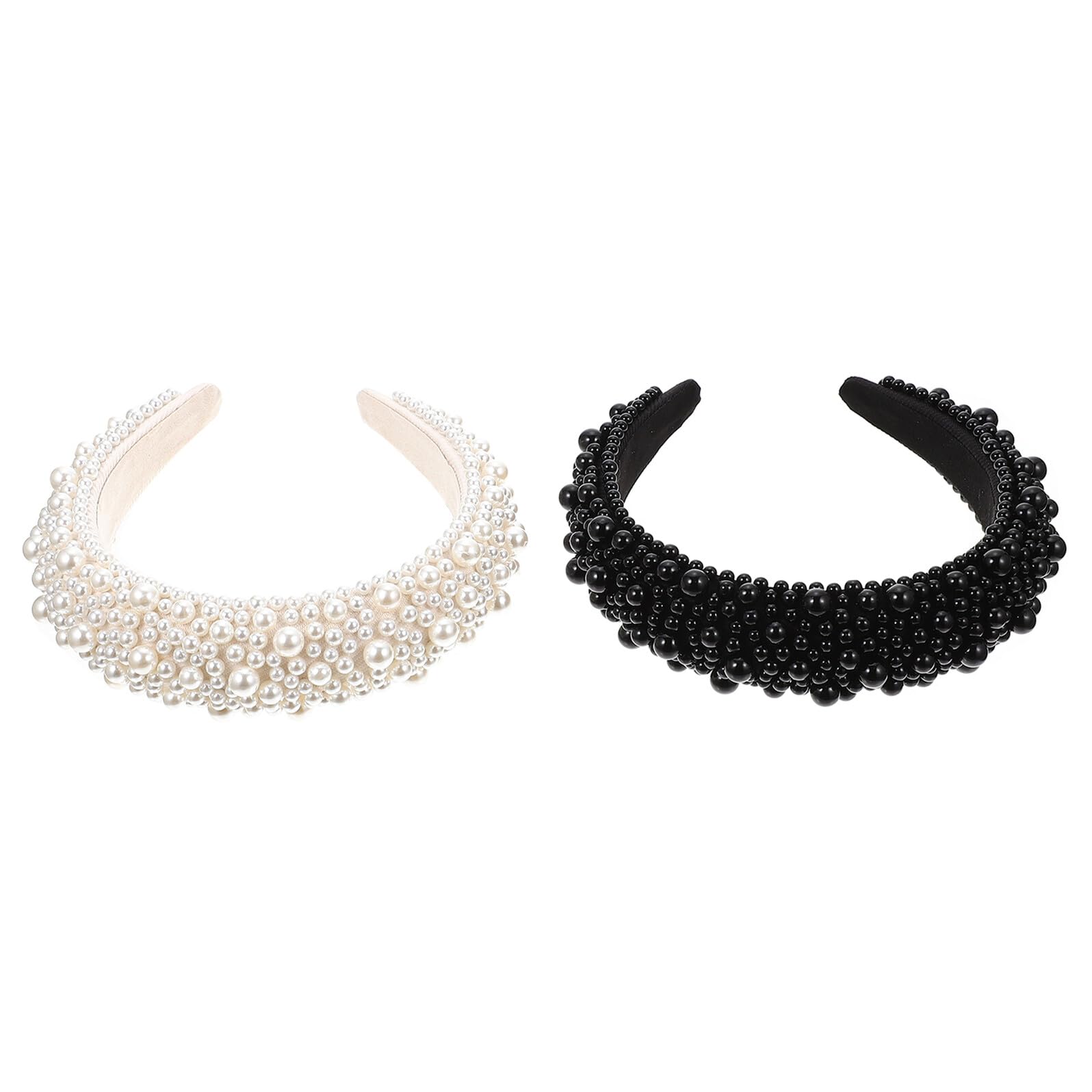 Cerchietto per Chioma con Decorazioni a Sfera 2 Pezzi in Spugna e Plastico | Leggero e Confortevole, Uso per Party e Makeup, Stile Delicato Elegante Chic