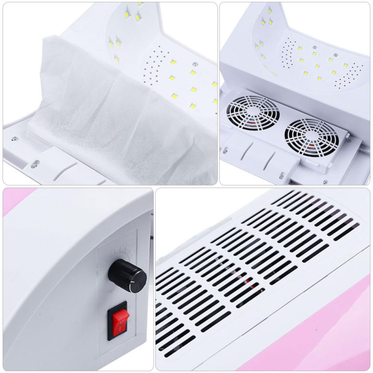 Machine à Limer les Ongles 60w Eu Plug ABS Blanc Aspiration