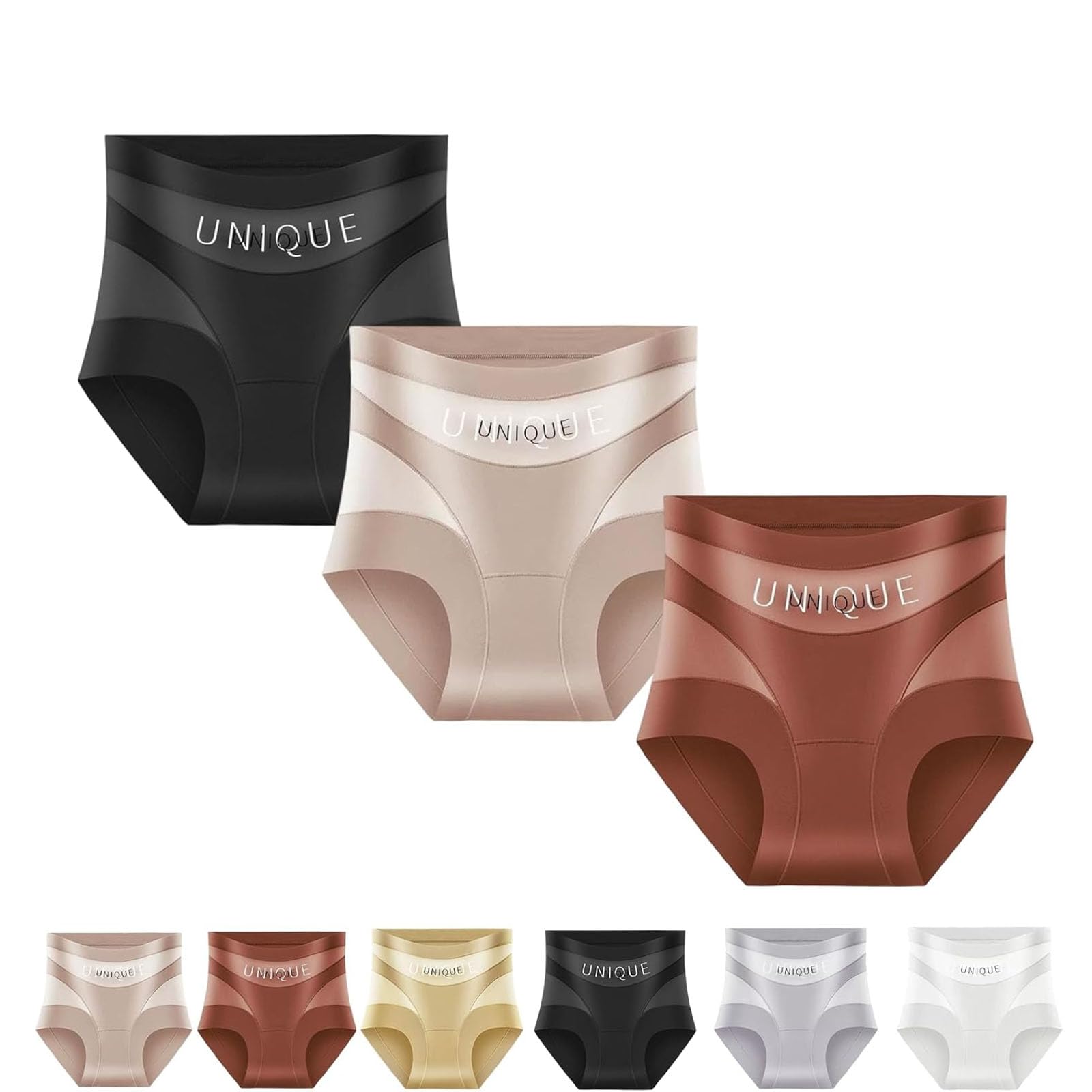 JPSSJGYH Unique Underwear, High-Waist Tummy Control Panties, Seamless Shaping Underwear for Women ﻿ (3pcs D,xx_l)