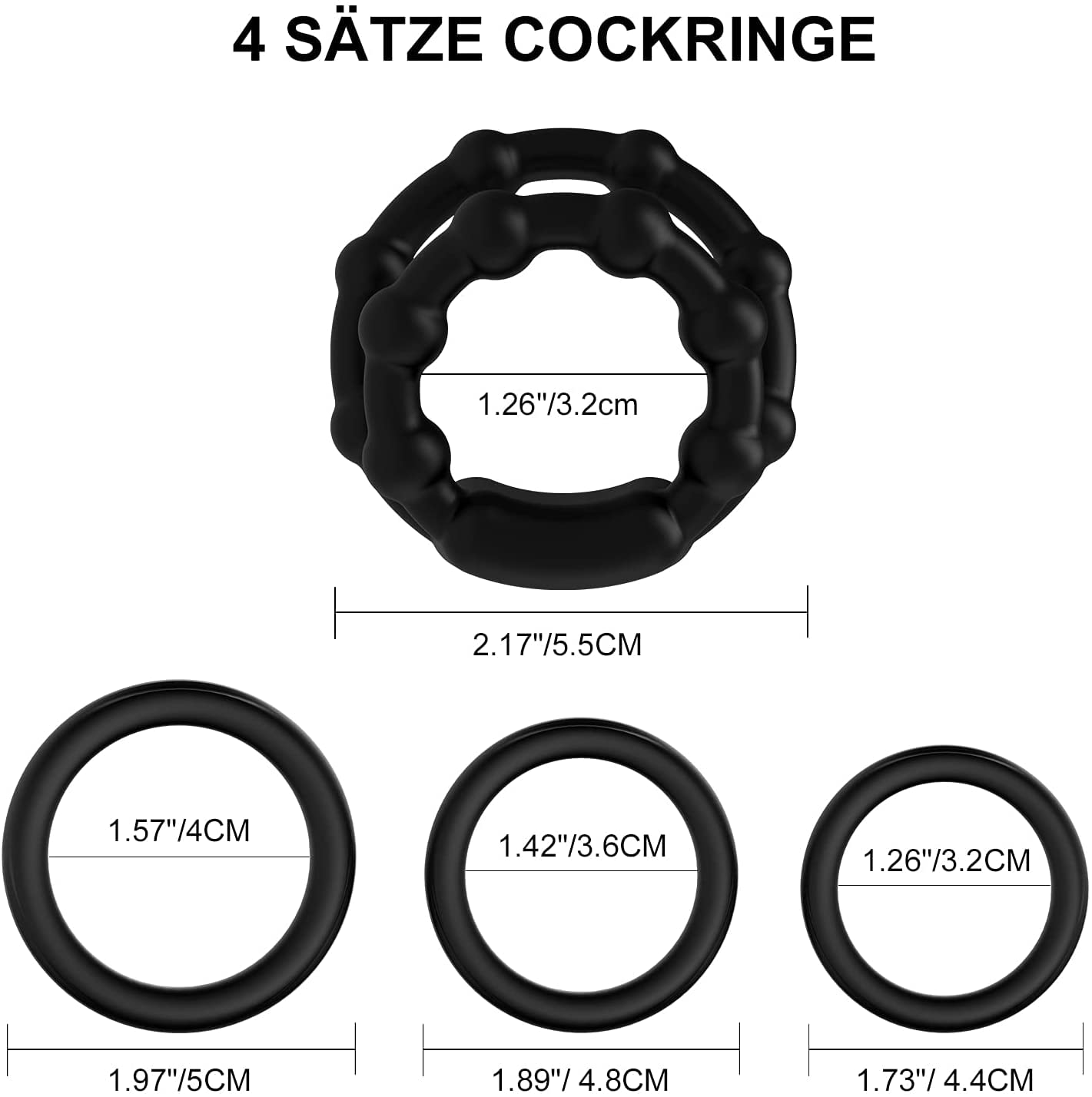 utimi silikon penisring UTIMI Penis Ring Silicone Penis Foreskin Retention Rings Men's Acorn Ring  Set Elastic Cockring Day + Night + Sport TPE Cock Ring for Increasing  Potency Washable Tap Ring Set of 3 : main image 1