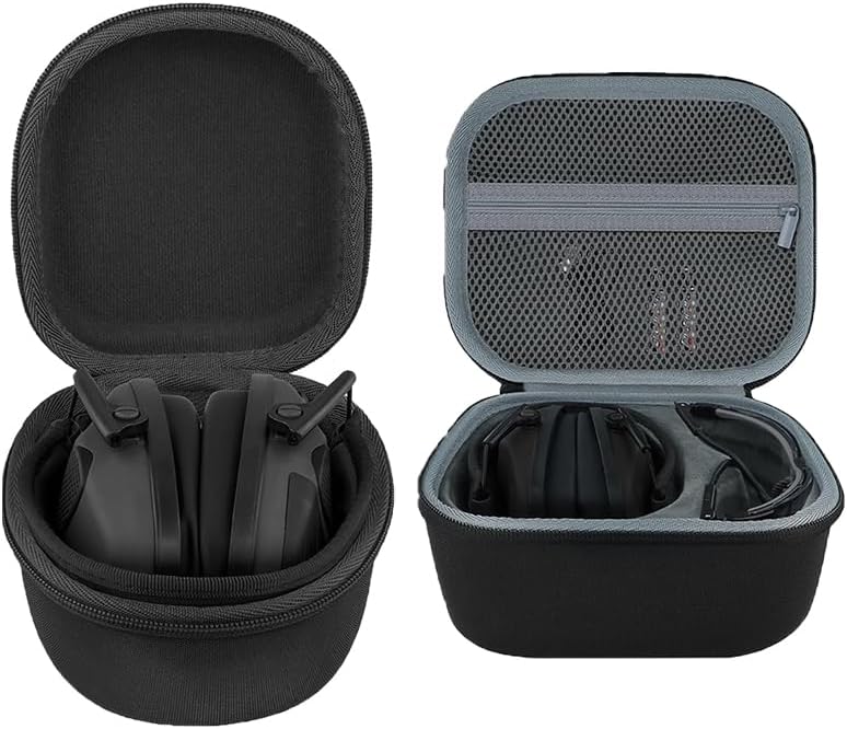 co2CREA Hard Protection Earmuffs Case + Shooting Glasses Case with Form-Fit Insert for PROHEAR 066/016/030/036