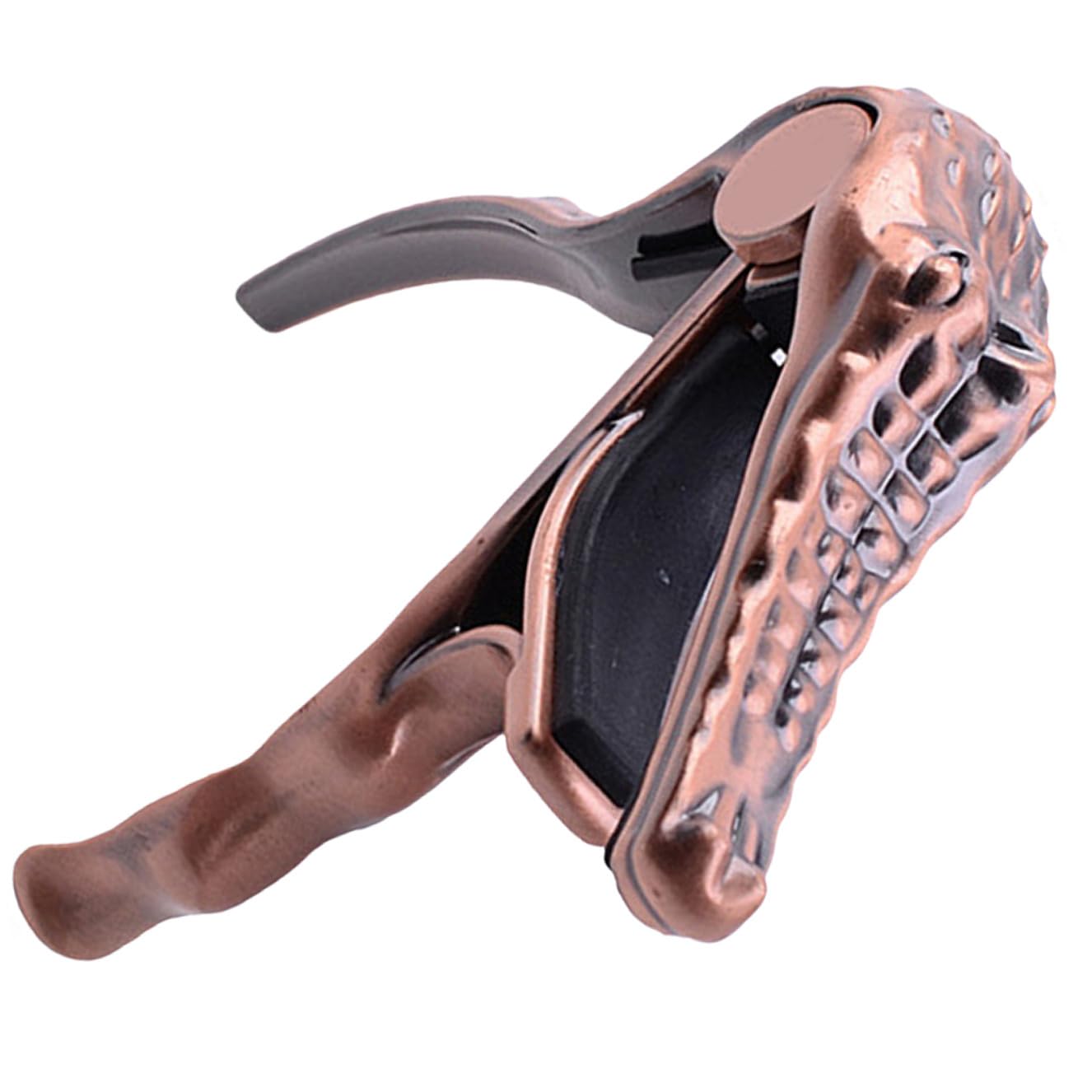 Mikinona 3pièces Capodastre Métal Crocodile Pour Guitare Clip Modifié Pour Facile Du Robuste Et Durable Cuivré