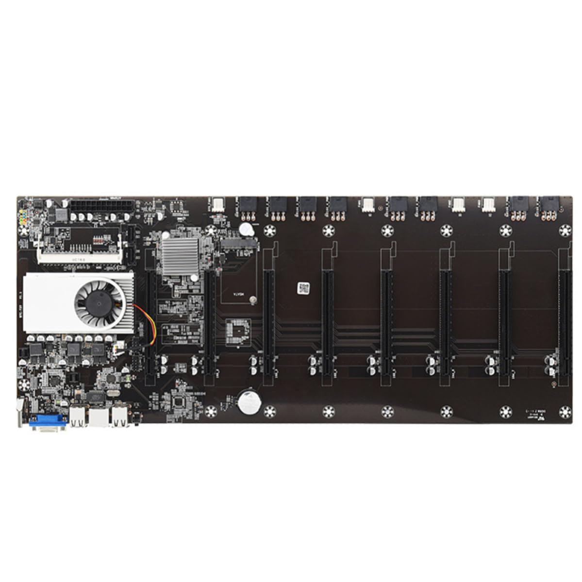 Scheda Madre per Macchina Mineraria CPU 8 Slot Gpu, Memoria Ddr3 e Interfaccia Vga Integrata, Pcb e Raffreddamento Ridotto per Mining Efficiente