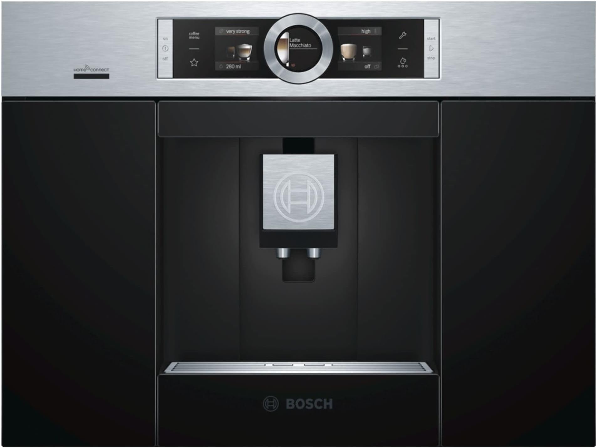Bosch CTL636ES6 2.4L Black,Stainless steel coffee maker - coffee makers (Built-in, Fully-auto, Espresso machine, Coffee beans, Black, Stainless steel, TFT)