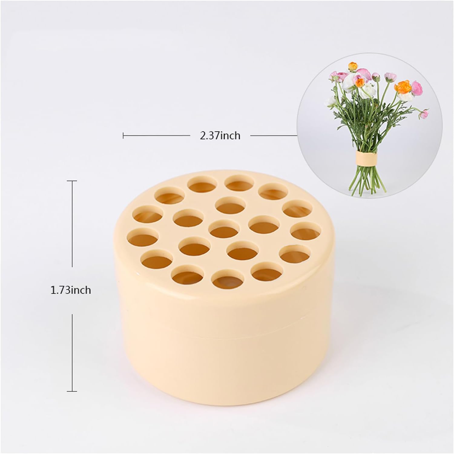 Spiral Ikebana Stem Holder for Flowers Vases DIY Bouquet Twister Flower Arrangement Holder S,L,Transparent (L-Orange)