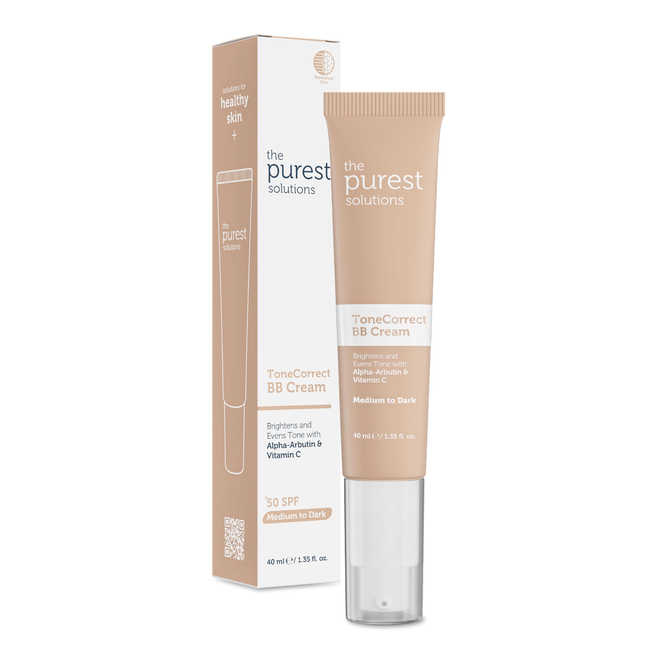 The Purest Solutions BB Cream Tone Correct 40 ml Medium to Dark