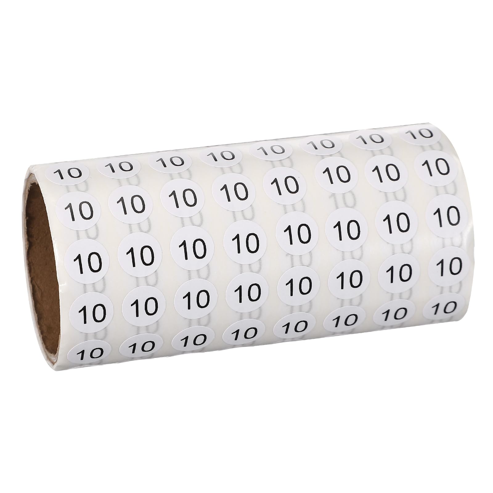 PATIKIL 1000pcs 0.4" Number Stickers, Mini Number 10 Sticker Numbers Labels Round Small Vinyl Self Adhesive Label Circle Decals 1 Roll Dots for Photo Album Poster Organize Inventory, Black