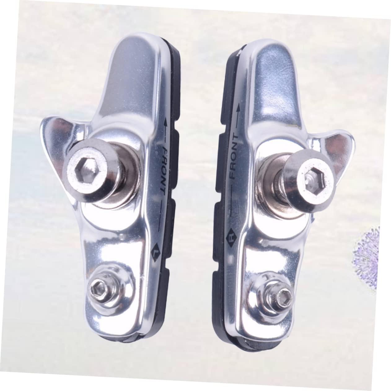 Happyyami 3paia Pastiglie Freni per Bici da Corsa e Mountain Bike Lega di Alluminio Silenziose e Resistenti all Usura Design Curvato Compatibili con Freni c Argento