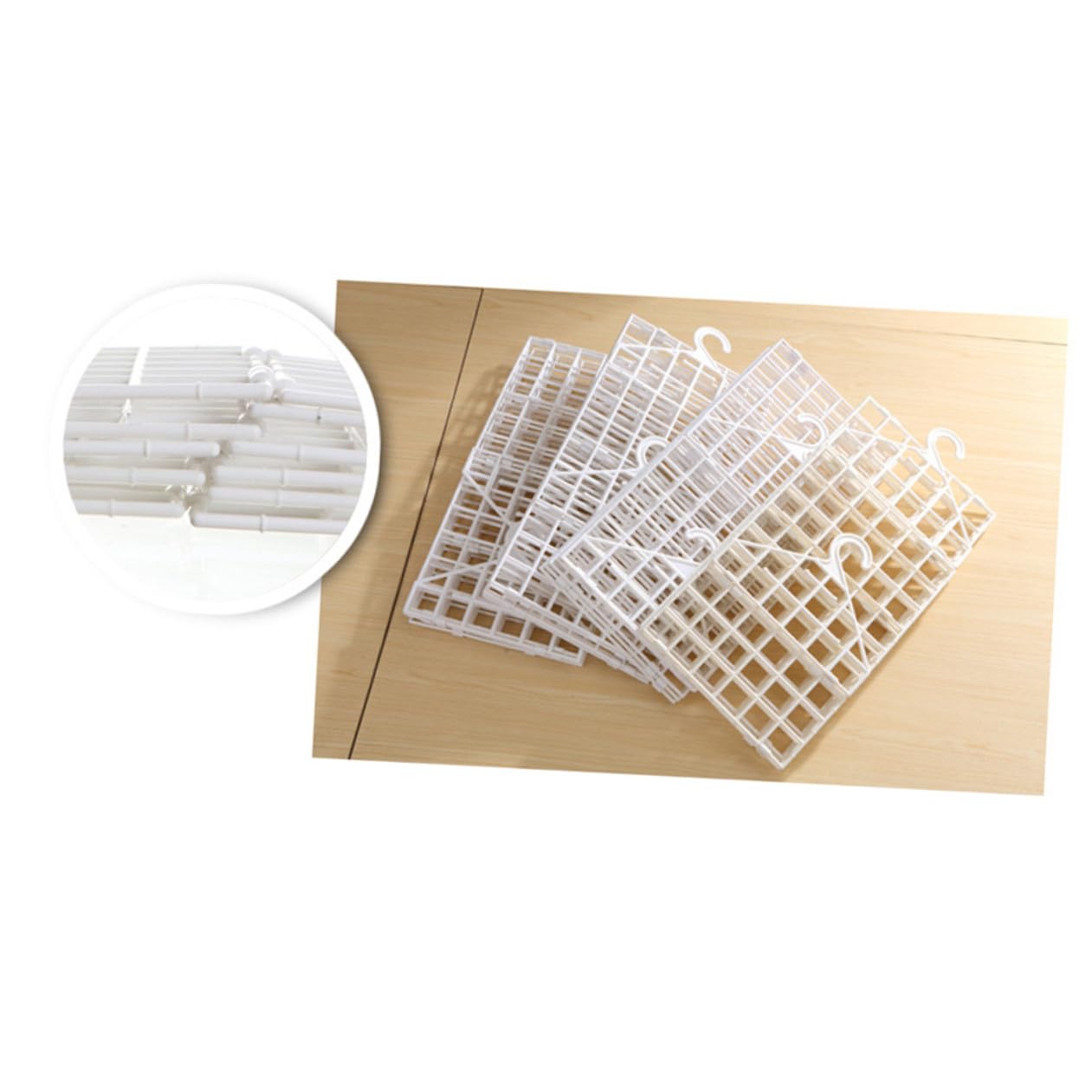 STOBAZA Organizador Diseño Ventilado Plegable Colgante de Armario Blanco de Plástico PP y Ganchos Multi Capas para Ropa, Sombreros y Suéteres Adecuado para Dormitorio