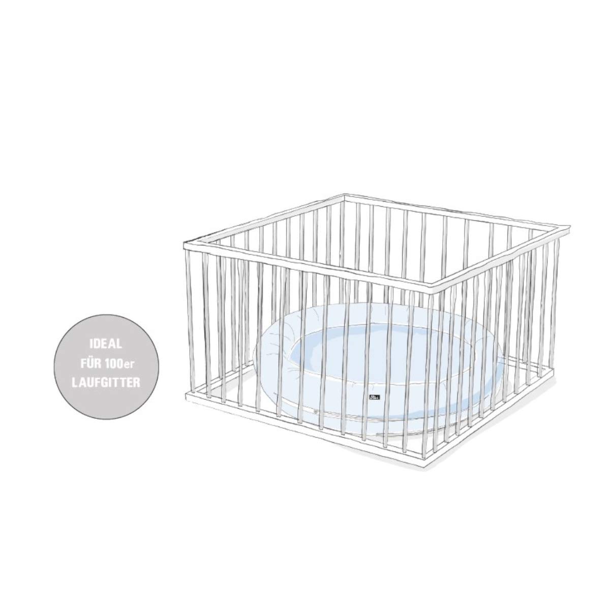 Alvi Schlummernestchen XL Laufgittereinlage Aqua Dot Ø 100 cm | 403960016