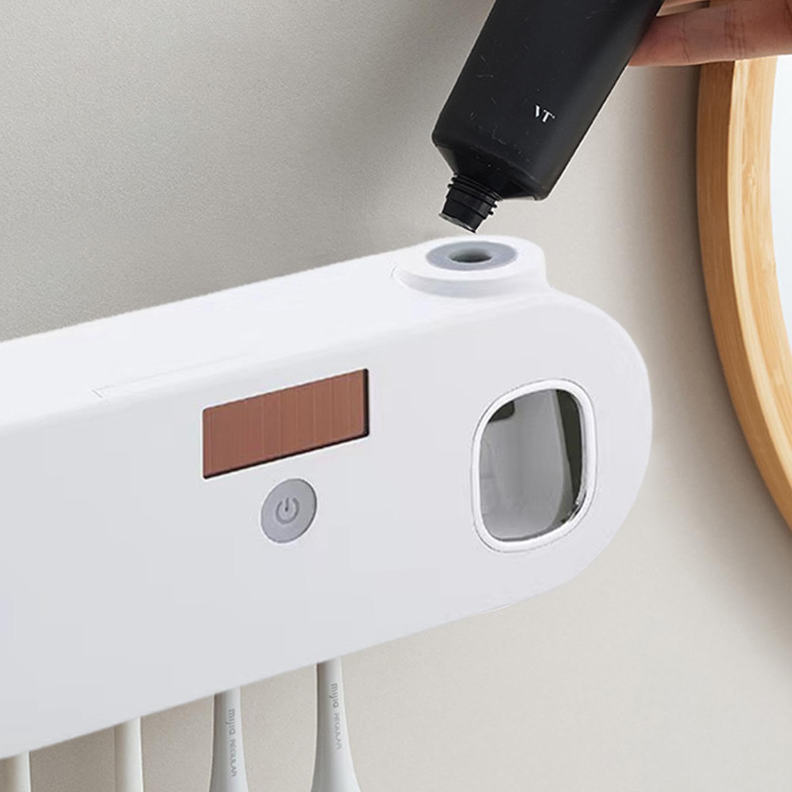 Organizador y soporte para cepillos de dientes, almacenamiento magnético sin taladros, montaje sin esfuerzo y diseño de ahorro de espacio para un fácil acceso e higiene