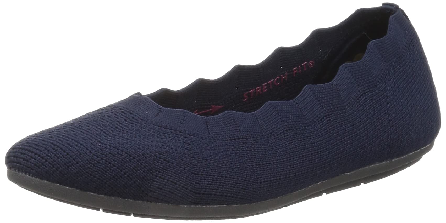 Skechers Women's Cleo 2.0 Love Spell Ballet Flat, Navy, 4.5 UK