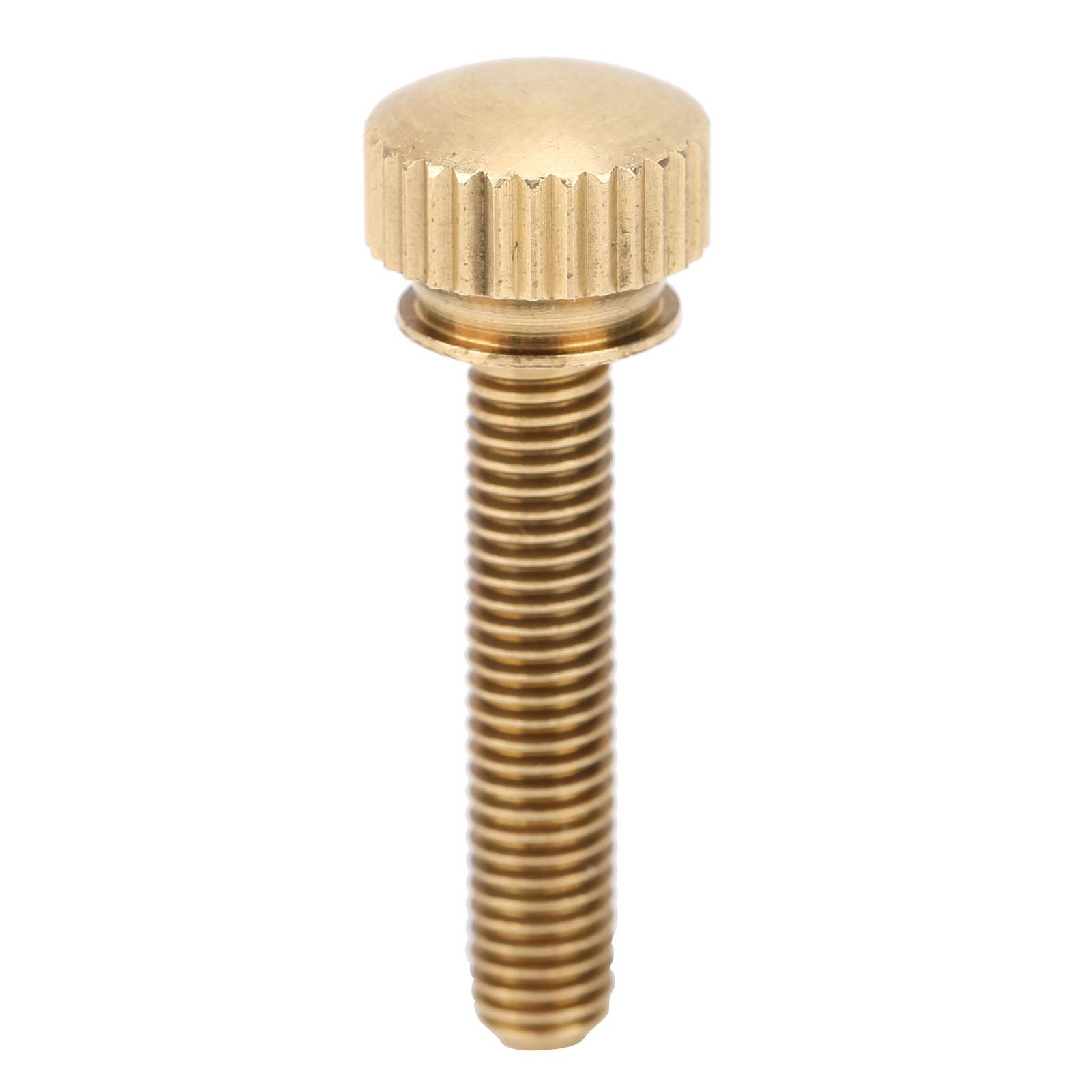 50 tornillos de pulgar planos moleteados, sujetadores antideslizantes de cobre puro con cabeza redonda M5, tornillos de torsión moleteados para uso industrial y de construcción, re (M5*25mm)