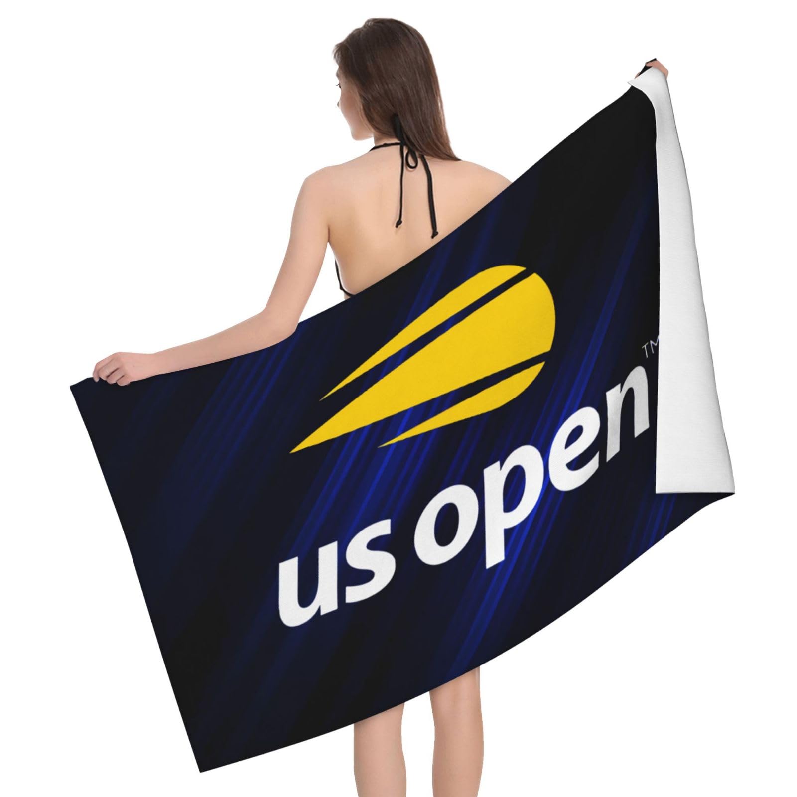 Lujzwop Us Open Tennis 2024 Beach Towel, Oversized Pool Towel, Quick Dry Microfiber Beach Towel for Men and Women