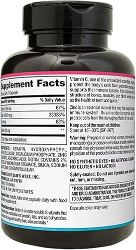 Miniatura 5 de Members Mark Biotin 10,000mcg con queratina 100mg (250 unidades) (2 unidades)