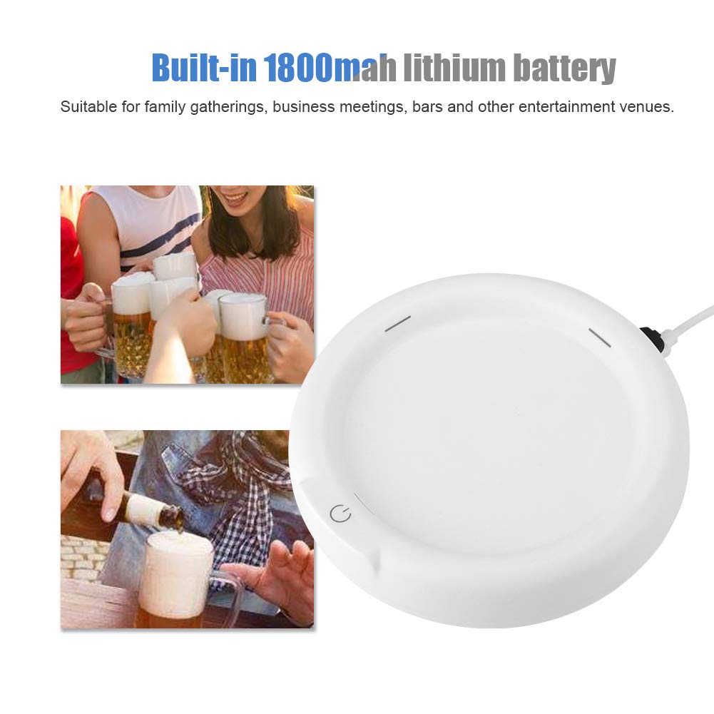 Elektrischer Bierschaum-Maker, Ultraschall-Bieraufschäumer Bubbler, 1800-mAh USB-wiederaufladbare Biergetränke Vibrationsschäumer für Familientreffen, Geschäftstreffen, Bars