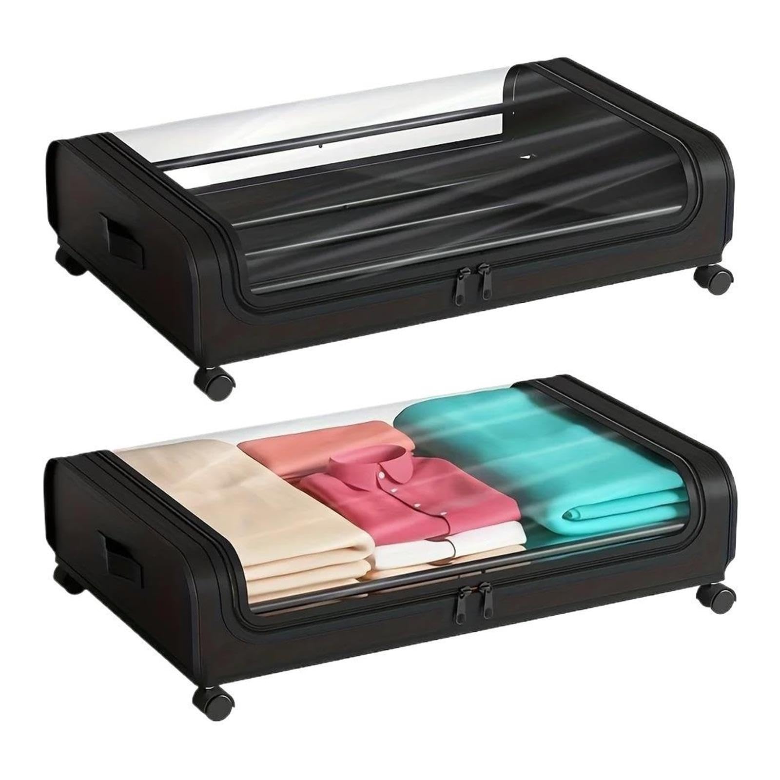 Contenitore Sotto il Letto con Ruote 2 organizer sotto il letto
