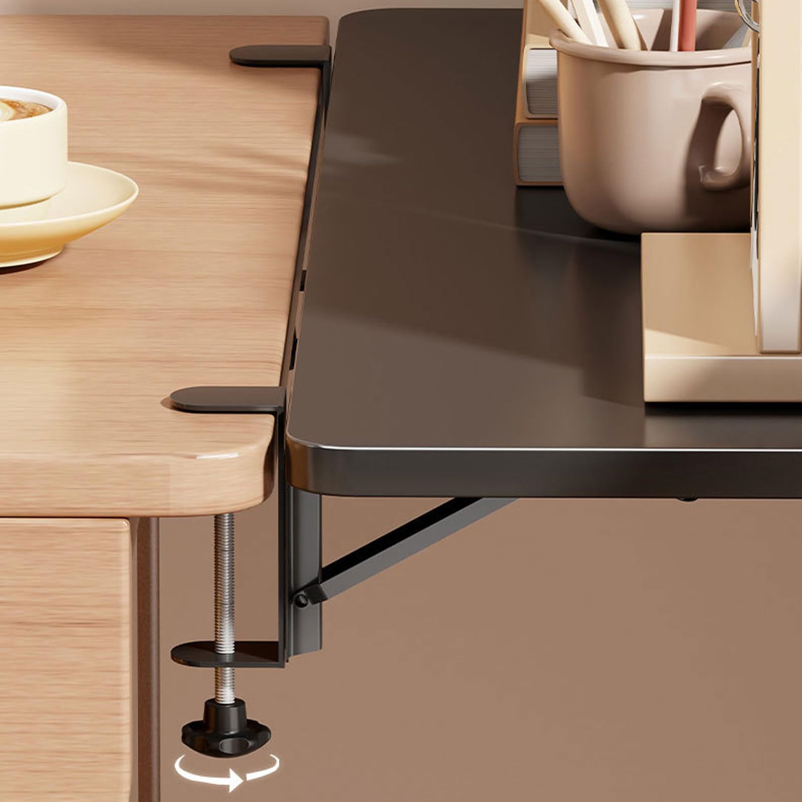 Schreibtisch Erweiterung,Ergonomische Schreibtischerweiterung,Auf-SchreibtischMit Klemme,Stanzfreie Klemme,for BüRo KüChenbar Wohnmobil-Arbeitsplatte WaschküChe